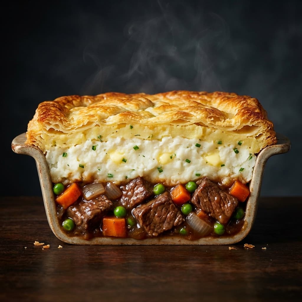 Cross section of a perfect shepherd pie